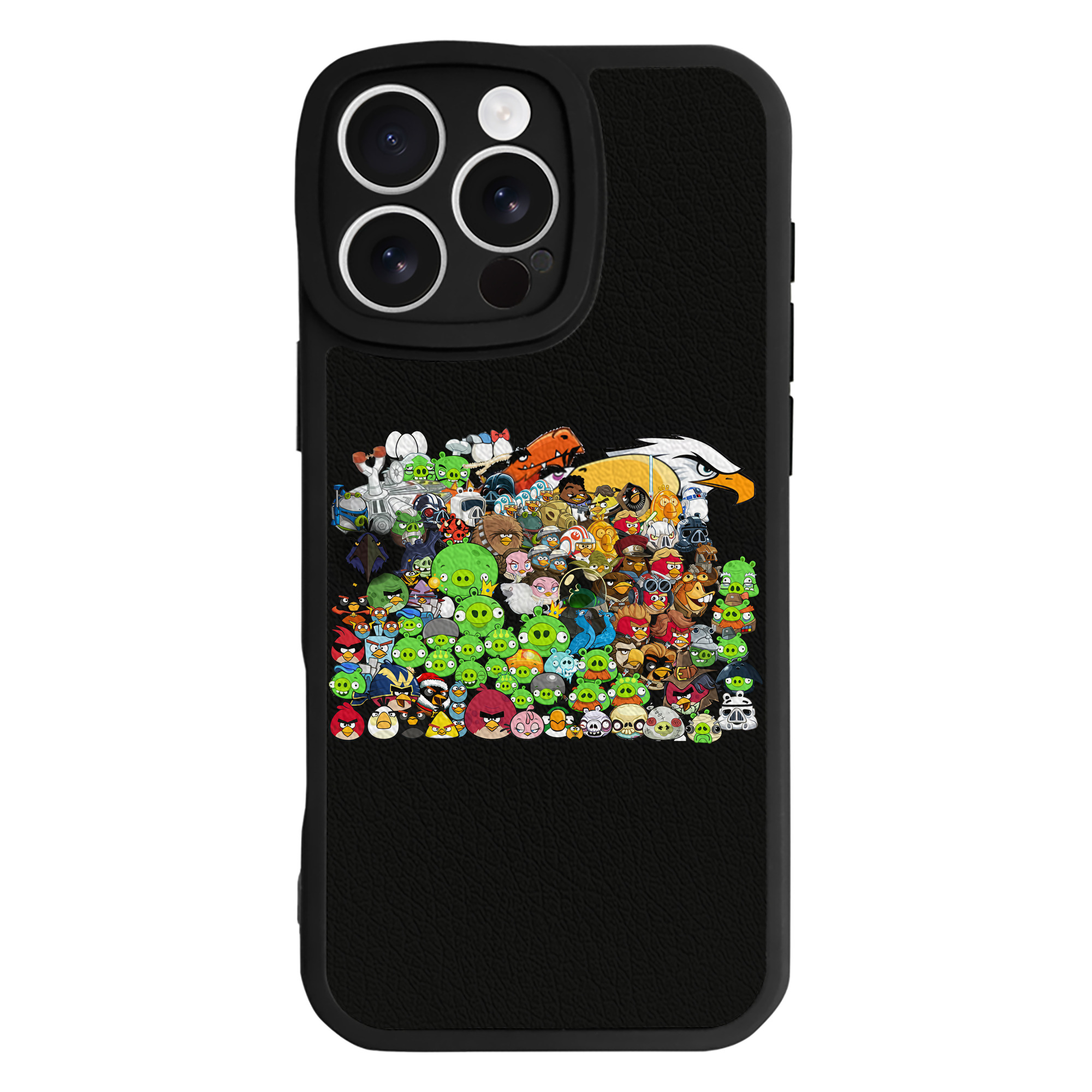 （画像用） Angry Birds アングリーバード 【iPhone 16シリーズ対応】シリコンスマホケース（レザー調） 材質：シリコン